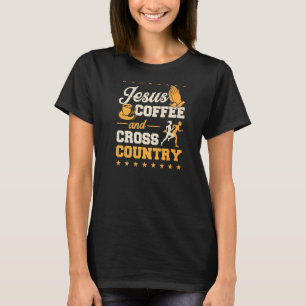 Camiseta Jesus Café E Cruzamento Do País Correndo Christian