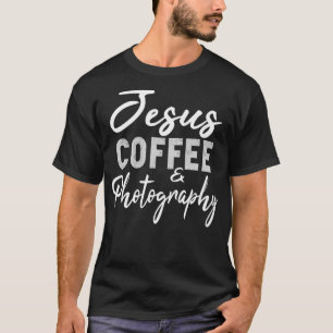 Camiseta Jesus Café e Fotografia Engraçados Fotografia Ca