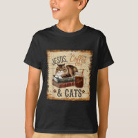 Jesus Café Gatos Divertido Fofo Design Amantes de