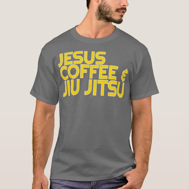 Camiseta Jesus Café Jiu Jitsu para a Marcial Cristã (Frente)