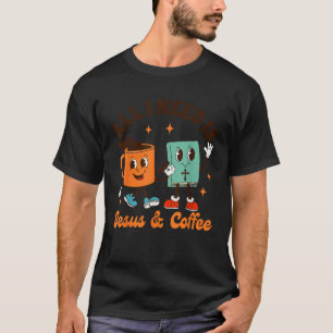 Camiseta Jesus Café Ventilador Cristão Tudo que preciso é J