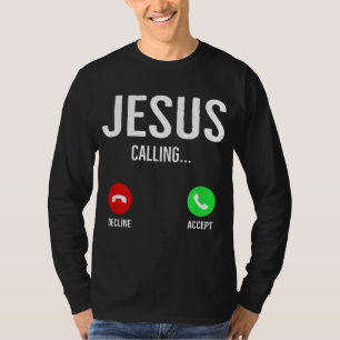 Camiseta Jesus Chamando Telefone Celular Tela de Chamada Ch
