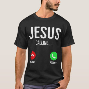 Camiseta Jesus Chamando Telefone Celular Tela de Chamada Ch