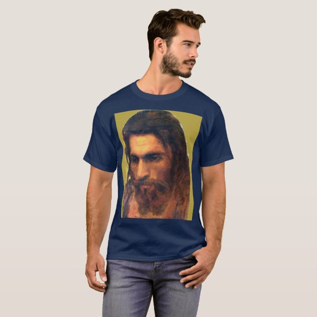 Camiseta Jesus Christ head study before 1872 Ivan Kramskoi (Frente Completa)