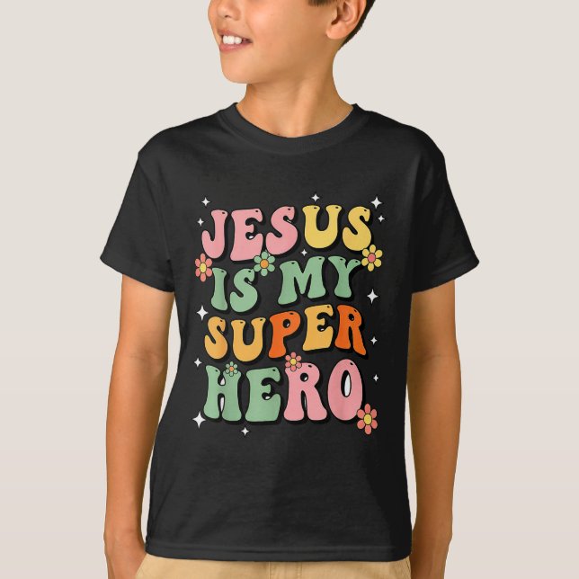 Camiseta Jesus Christ Is My Superhero Jesus Loves You Funny (Frente)