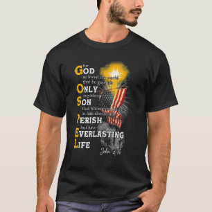 Camiseta Jesus Christian Gospel American Flag 4 De Julho