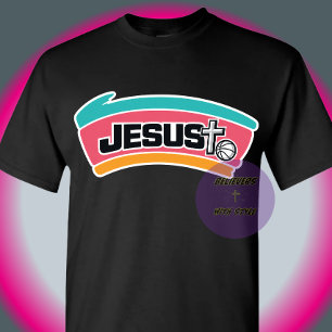 Camiseta JESUS - Colorido e Esportivo
