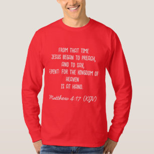 Camiseta JESUS começou a pregar Capa de Natal Vermelho