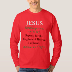 Camiseta JESUS Começou A Pregar - Cores De Árvore De Natal