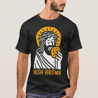 Camiseta Jesus Comendo Hash Browne - Religião Cristã Engraç