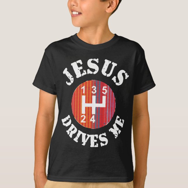 Camiseta Jesus conduz-me o t-shirt dos miúdos do cristão (Frente)