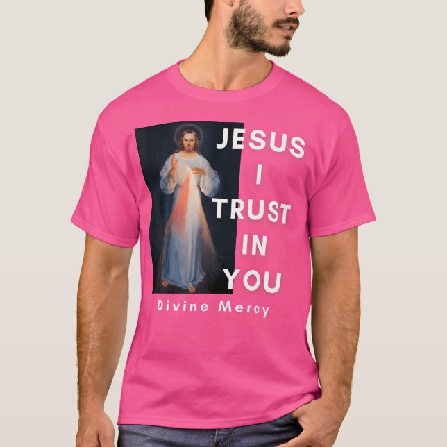 Camiseta Jesus, Confio Em Você, Compaixão Católico Divino (Frente)