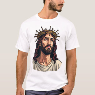 Camiseta Jesus Coroa Prego Gravação Vintage 2