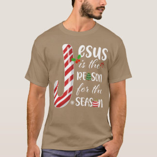 Camiseta Jesus Cristão é a Razão do Christmas Xmas Candy Ca