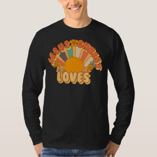 Camiseta Jesus Cristo Adora Flores Do Sol Crença