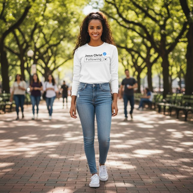 Camiseta Jesus Cristo após a Bíblia das mulheres que saem (Criador carregado)