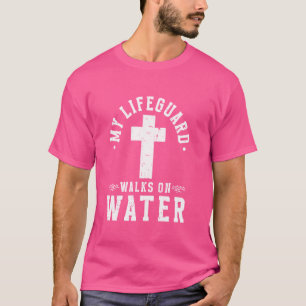 Camiseta Jesus Cristo Christian Meu salva-vidas caminha na 