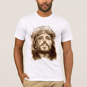 Camiseta Jesus Cristo com uma coroa de espinhos