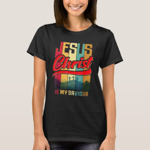 Camiseta Jesus Cristo É Meu Salvador Para As Mulheres Cris