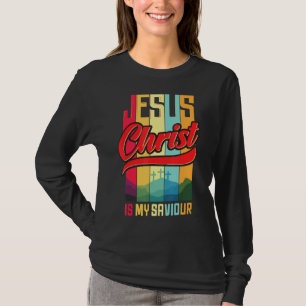Camiseta Jesus Cristo É Meu Salvador Para As Mulheres Crist