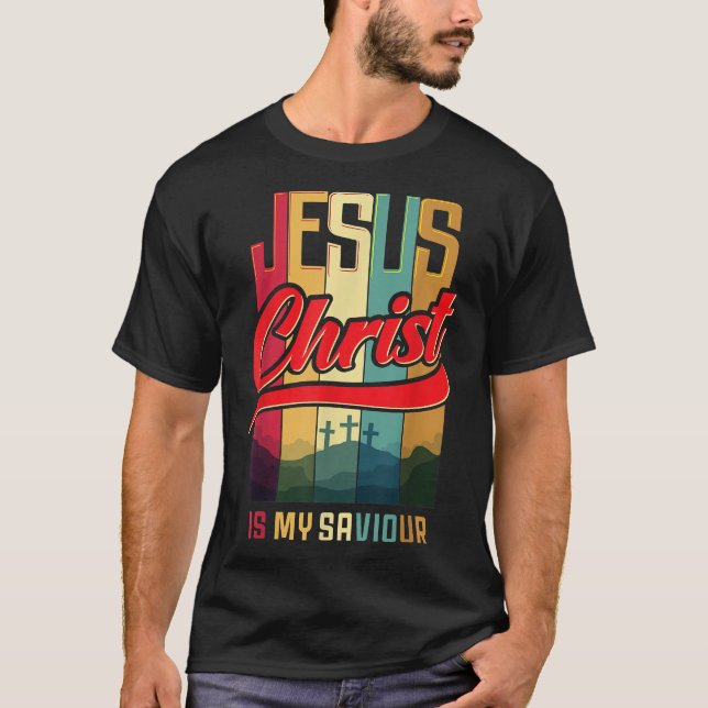 Camiseta Jesus Cristo é meu salvador para as mulheres crist (Frente)