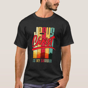 Camiseta Jesus Cristo É Meu Salvador Para O Christian Retro