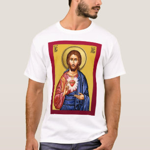 Camiseta Jesus Cristo filho de Deus novo vermelho