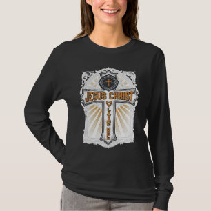 Camiseta Jesus Cristo Minha Esperança Viva Cruz Vintage