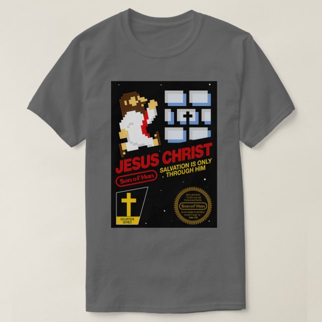 Camiseta Jesus Cristo NES 8 bits (Frente do Design)