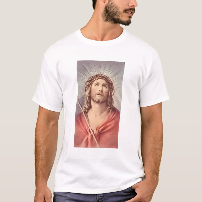 Camiseta Jesus Cristo O Cortou Com Muitos Corvos (Frente)