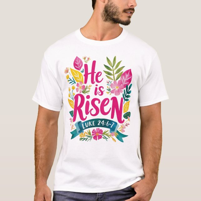 Camiseta Jesus Cristo Páscoa Jesus homens cristãos, mulhere (Frente)
