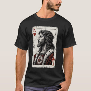 Camiseta Jesus Cristo Rei de Copas Cristão Vintage Jogo
