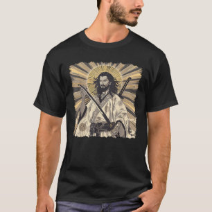 Camiseta Jesus Cristo Religioso Japonês Art Samurai