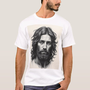 Camiseta Jesus Cristo - Retrato de Arte Carvões