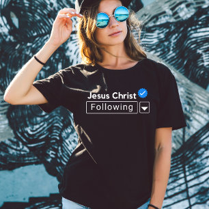 Camiseta Jesus Cristo Seguindo a Fé Cristã da Bíblia