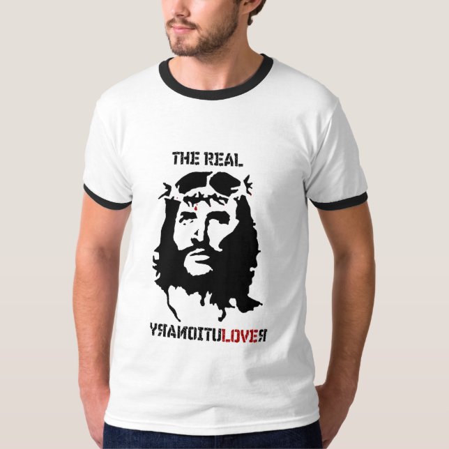 Camiseta Jesus Cristo - t-shirt revolucionário real (Frente)