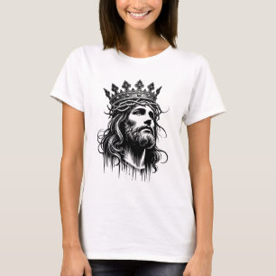 Camiseta Jesus Cristo vestindo a ilustração da Coroa dos Re