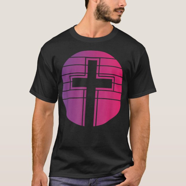 Camiseta Jesus Cross Retro Style Vintage  (Frente)