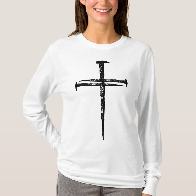 Camiseta Jesus Cross Três Unhas Christian Vintage (Frente)