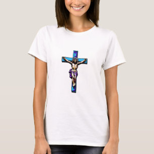 Camiseta Jesus Crucificação Páscoa Natal Colorida