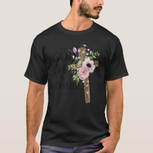 Camiseta Jesus cruza com Deus todas as coisas possíveis, cr