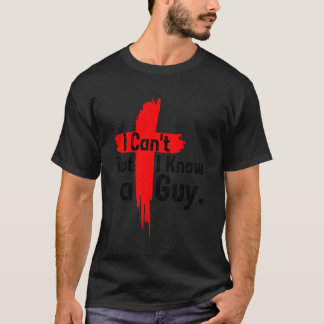 Camiseta Jesus Cruzando Não Posso, Mas Conheço Uma Cara Eng