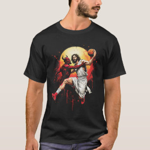 Camiseta Jesus Cruzando o Diabo Sketll Amante Cristão