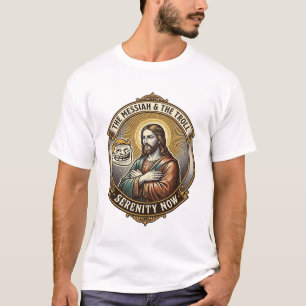 Camiseta Jesus Cruzando os Braços Emoji de Rosto de Troll d