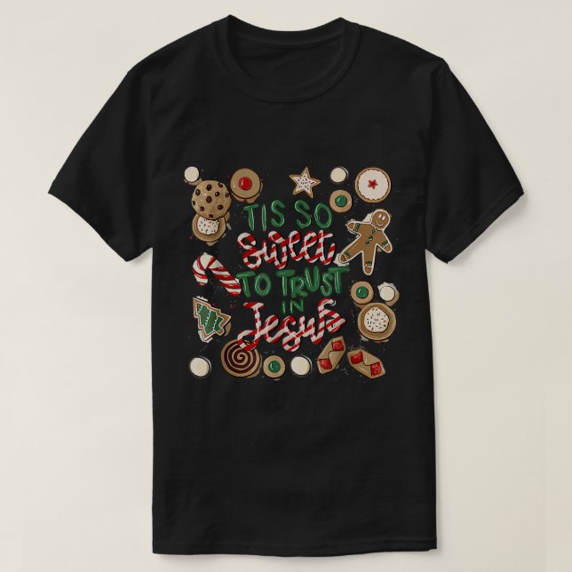Camiseta Jesus De Natal É Tão Bom Confiar Em Jesus (Frente do Design)