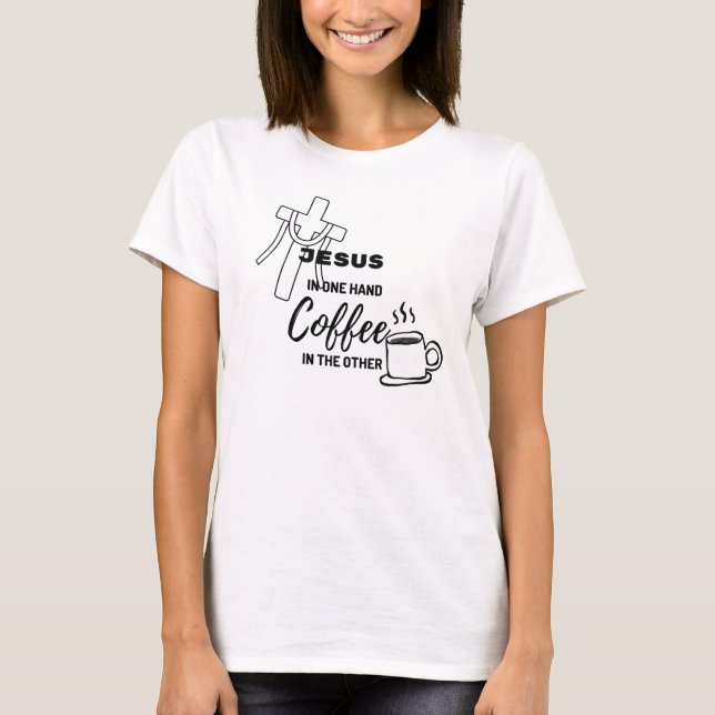 Camiseta Jesus de um lado, café do outro (Frente)