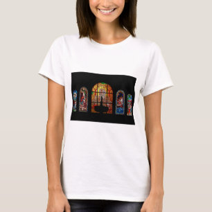 Camiseta jesus de vidro colorido