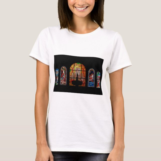 Camiseta jesus de vidro colorido (Frente)