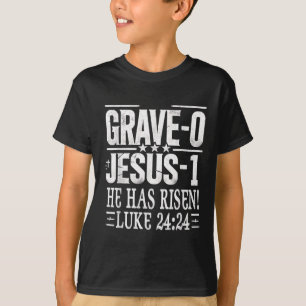 Camiseta Jesus Derrotou Grave Na Páscoa Domingo Ele Está Ri