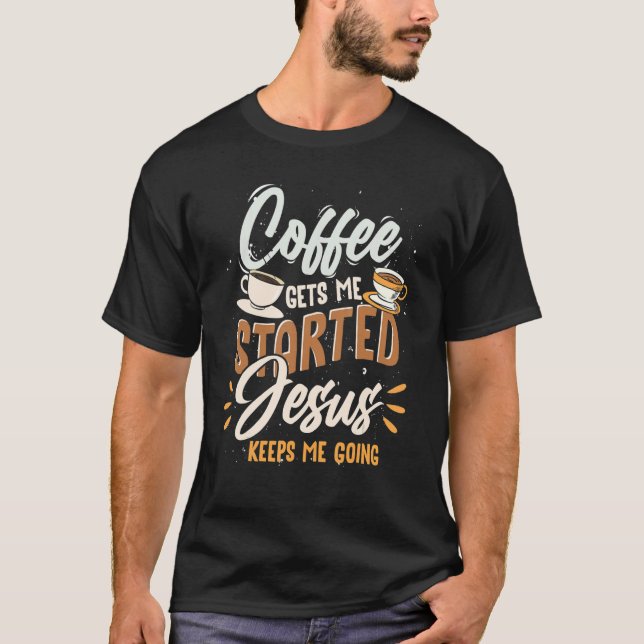Camiseta Jesus Devotee Café Bebendo Jesus Jesus Jesus Jesus (Frente)